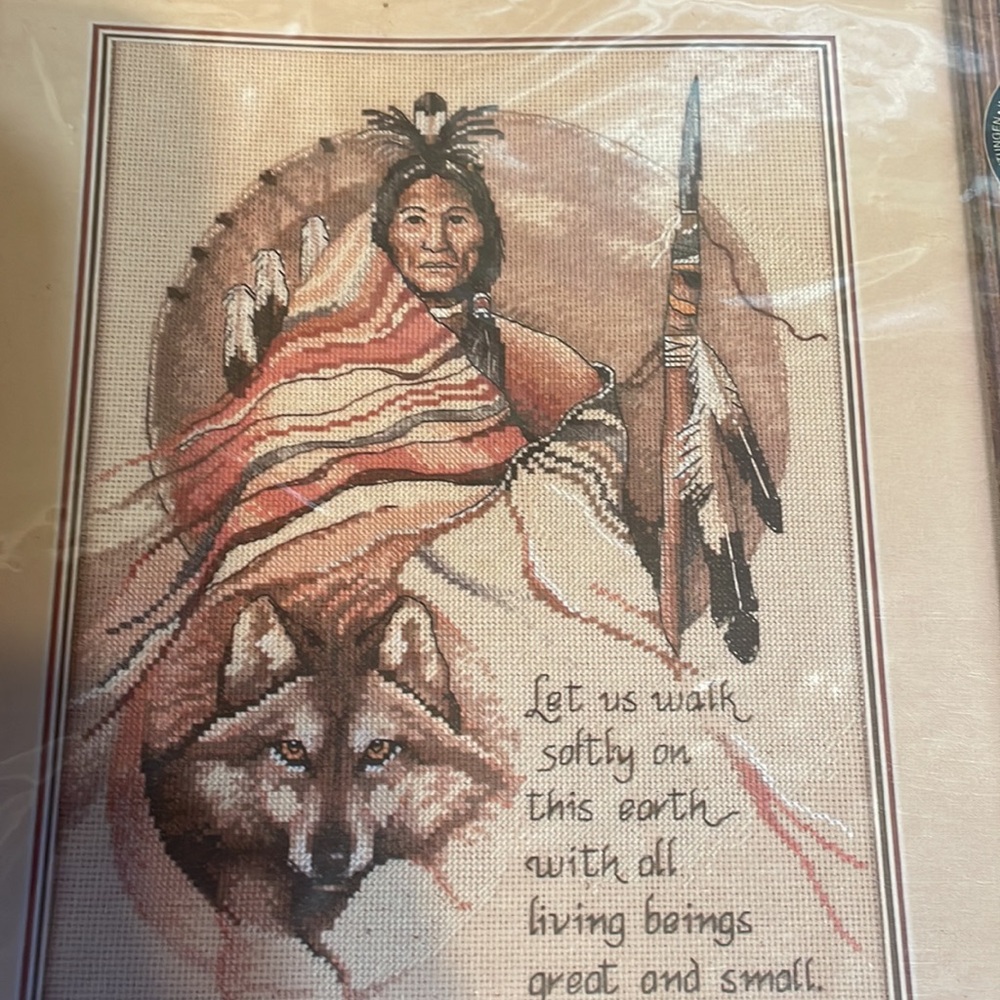 Counted Cross Stitch Wolf Robe - Picture 7 of 9